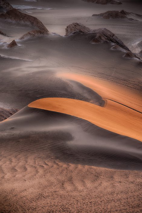 Sand dunes in the Atacama desert of Chile.